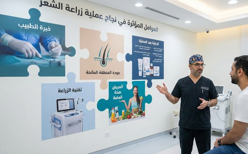 العوامل المؤثرة في نجاح عملية زراعة الشعر