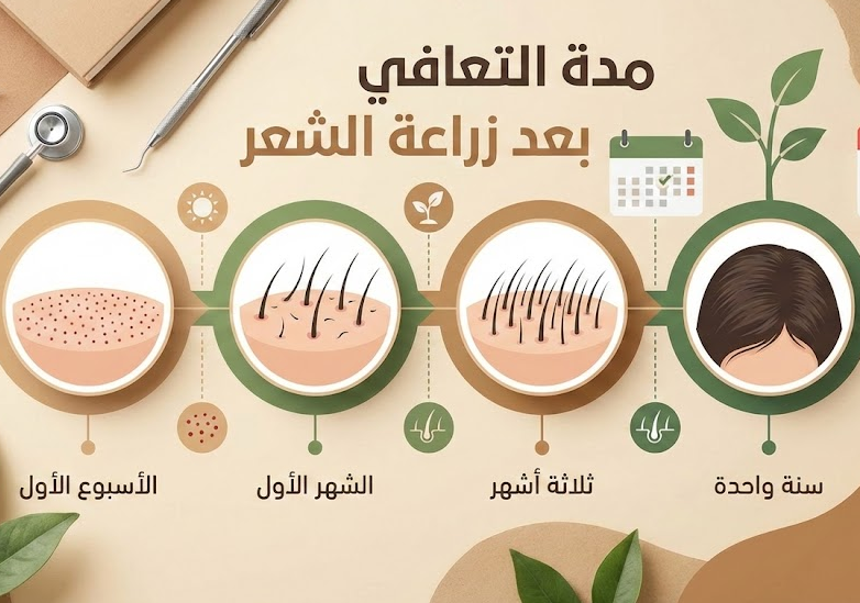 ما هي مدة التعافي بعد زراعة الشعر؟