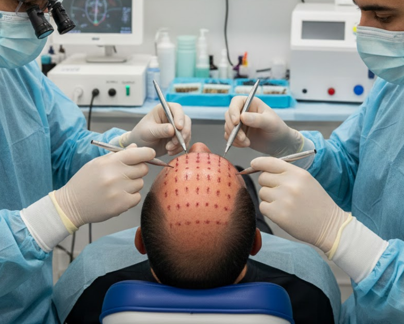 زراعة الشعر بأقلام DHI بالرياض